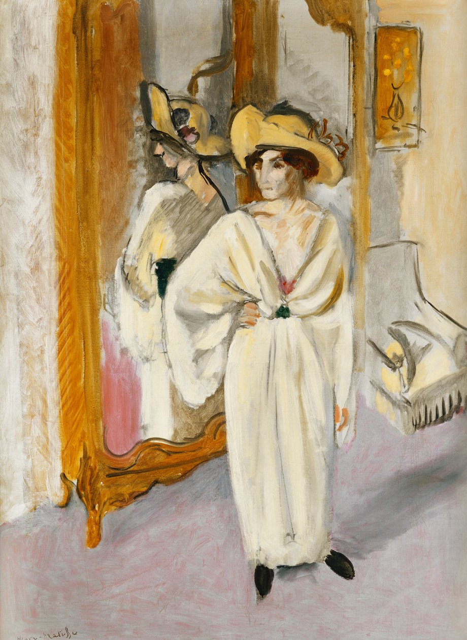 Nainen valkoisessa, noin 1918-19 (öljy kankaalle). tekijältä Henri Matisse