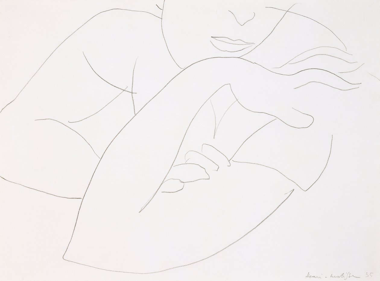 Nainen ristittyjen käsivarsien kanssa tekijältä Henri Matisse