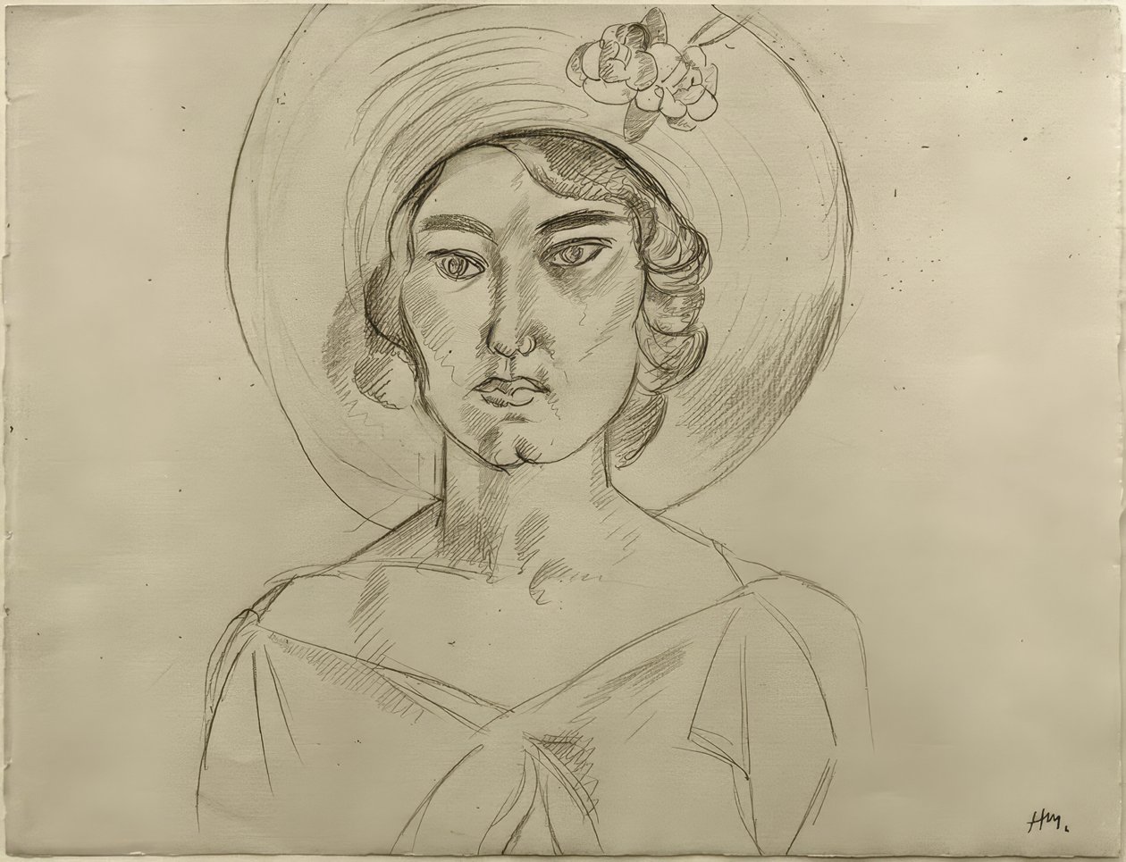 Nainen hatun kanssa tekijältä Henri Matisse