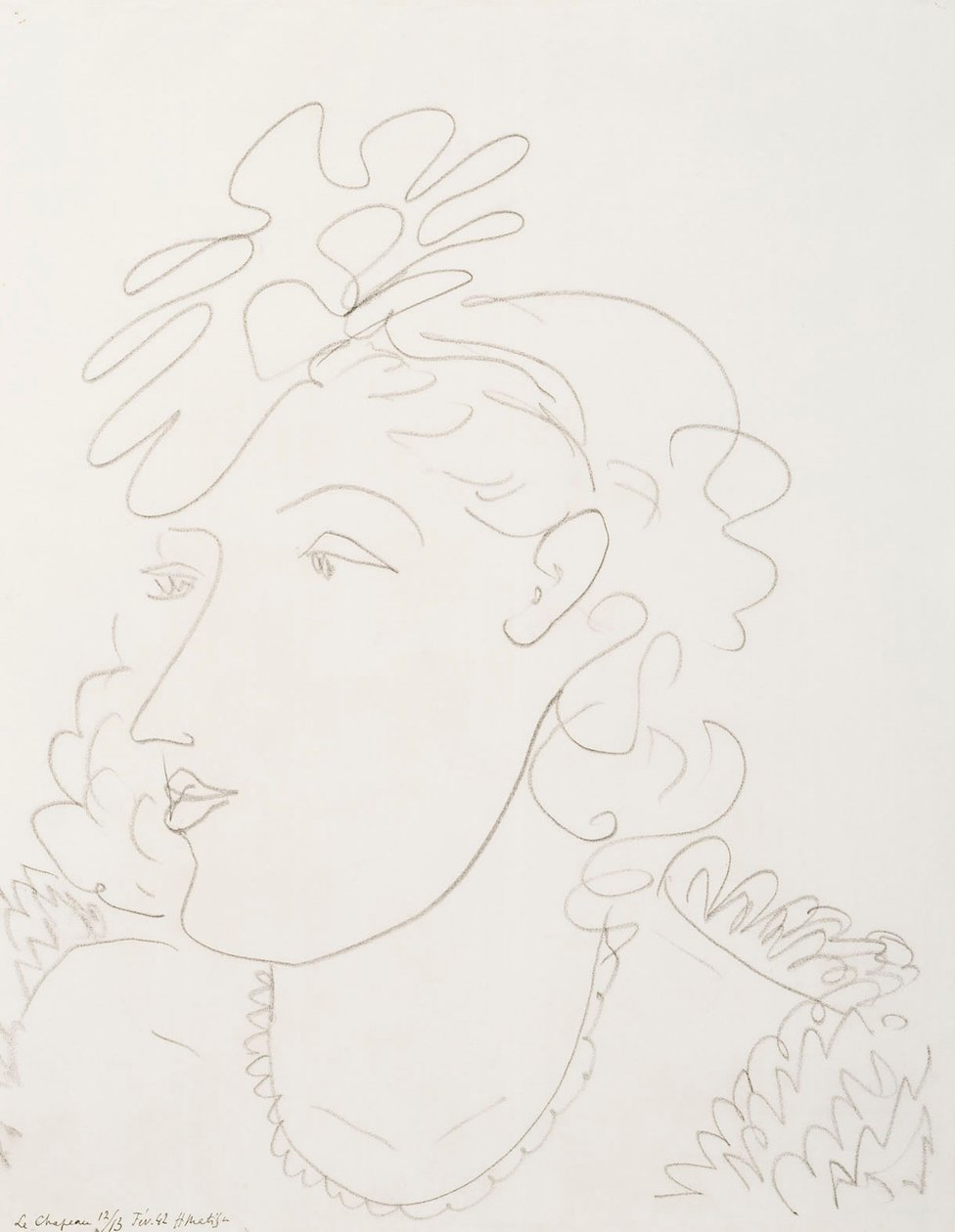 Nainen ja hattu tekijältä Henri Matisse