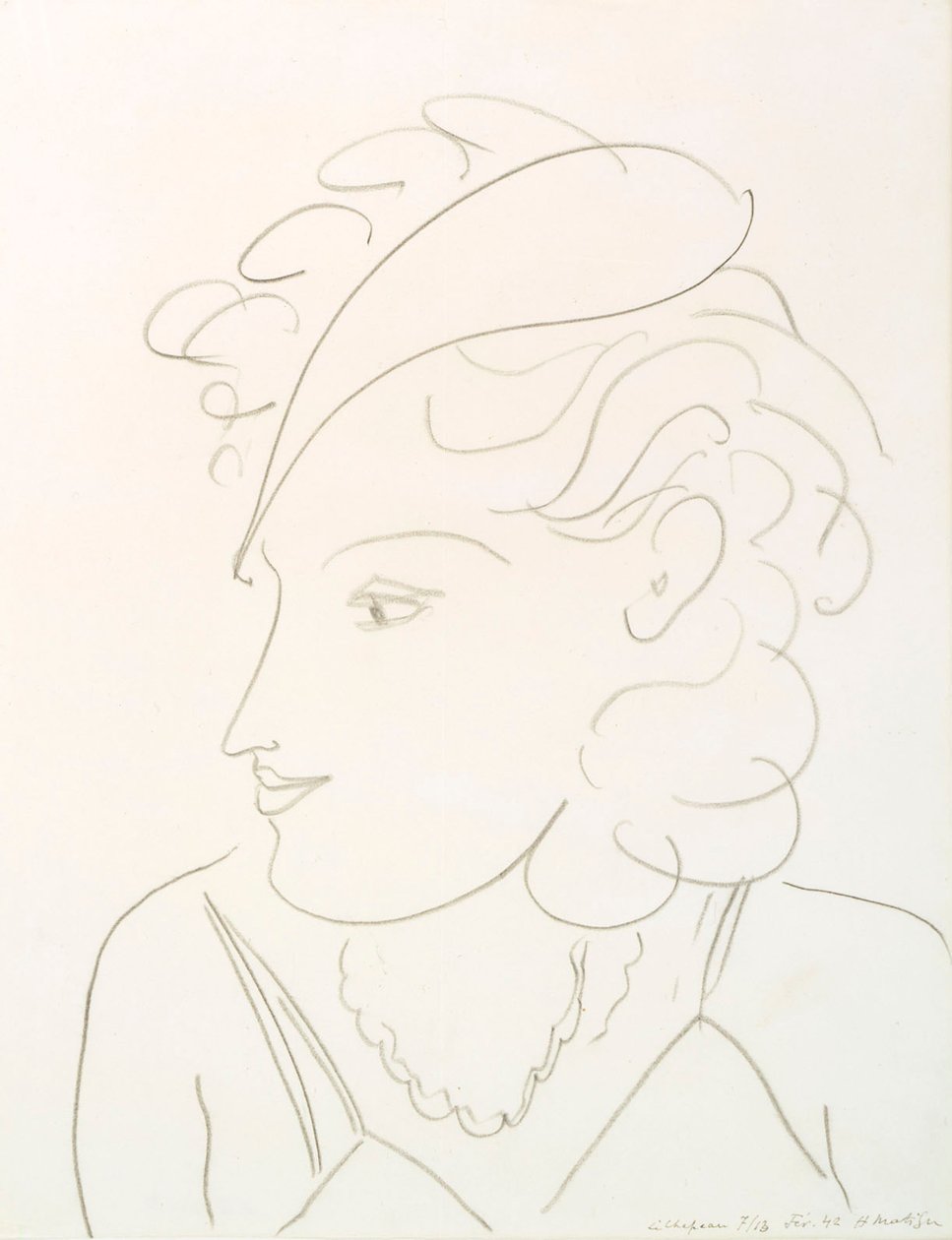 Nainen ja hattu tekijältä Henri Matisse