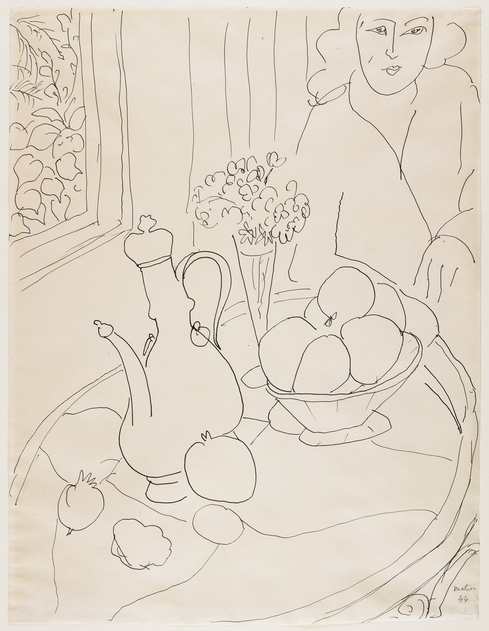 Nainen kanssa asetelma tekijältä Henri Matisse