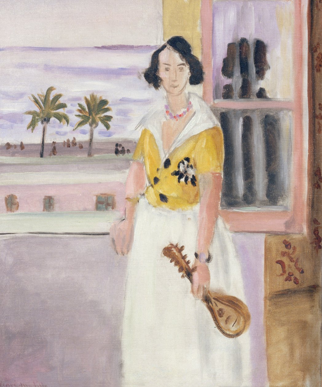 Nainen mandoliinin kanssa, noin 1921-22 (öljy kankaalle). tekijältä Henri Matisse