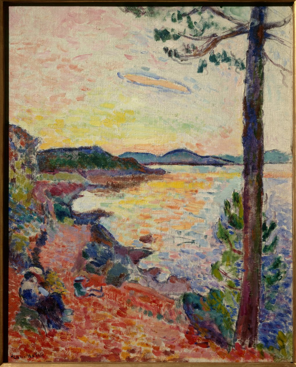 le gouter golfe de saint tropez 1904 (öljy kankaalle) tekijältä Henri Matisse