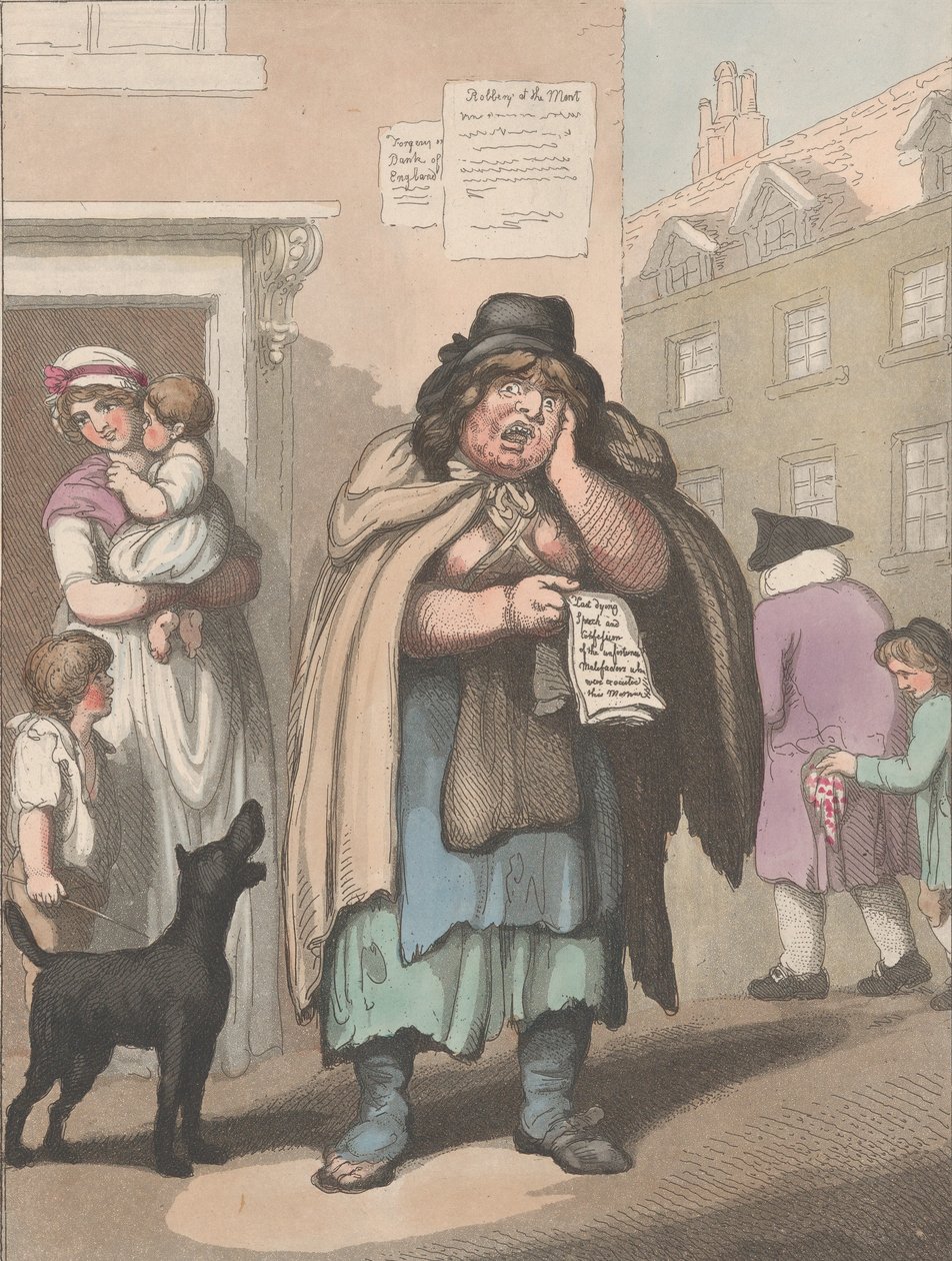 Lontoon huudot, nro 3: Last Dying Speech and Confession, 20. helmikuuta 1799. tekijältä Henri Merke