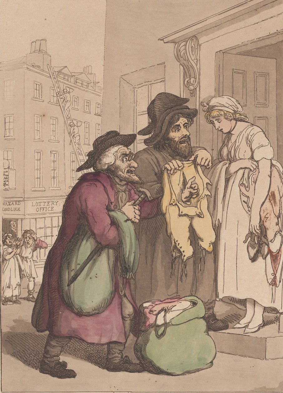 Cries of London, nro 7, Old Clothes, 4. toukokuuta 1799. tekijältä Henri Merke