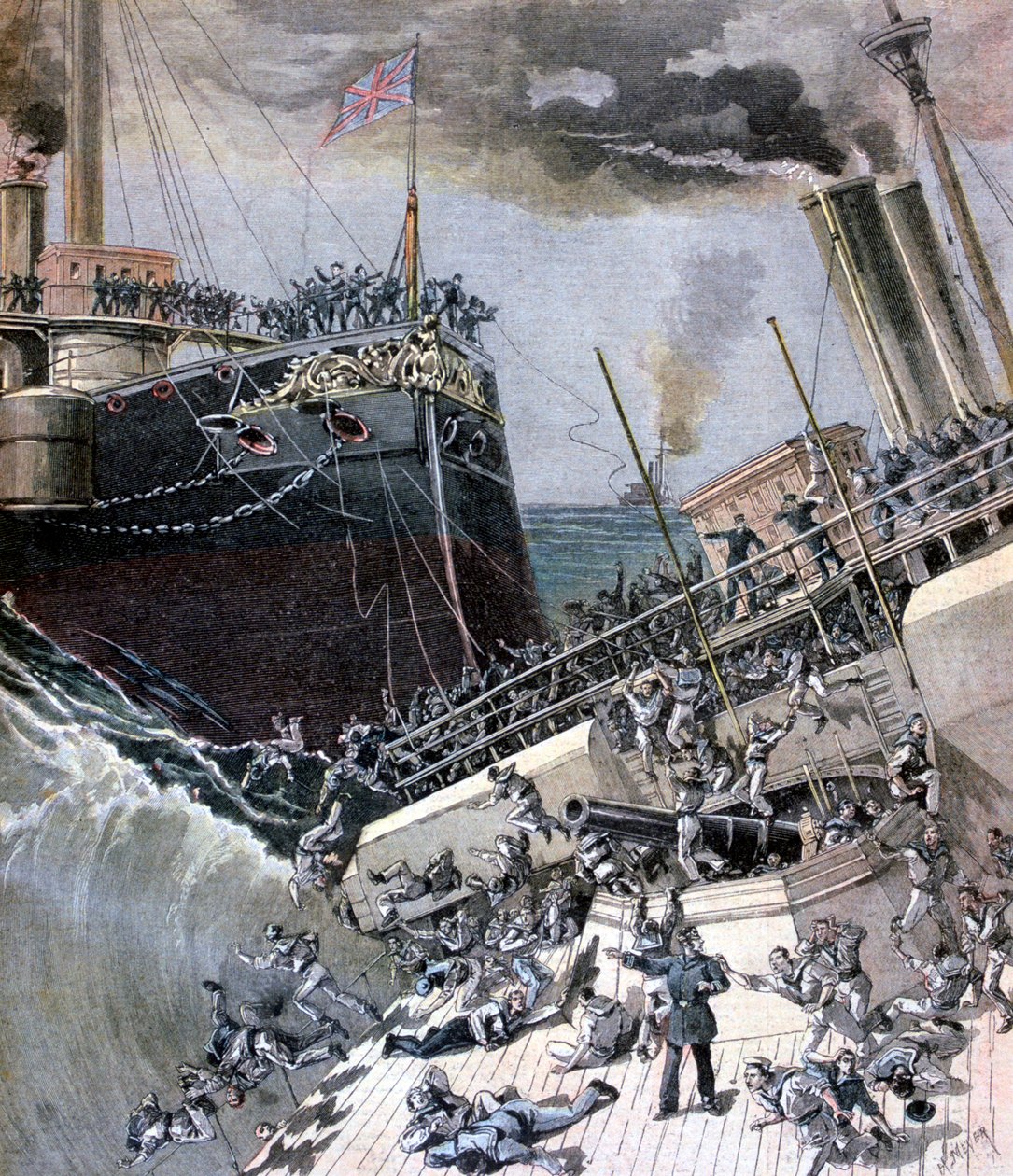Onnettomuus Victoria-aluksella, 22. kesäkuuta 1893. tekijältä Henri Meyer