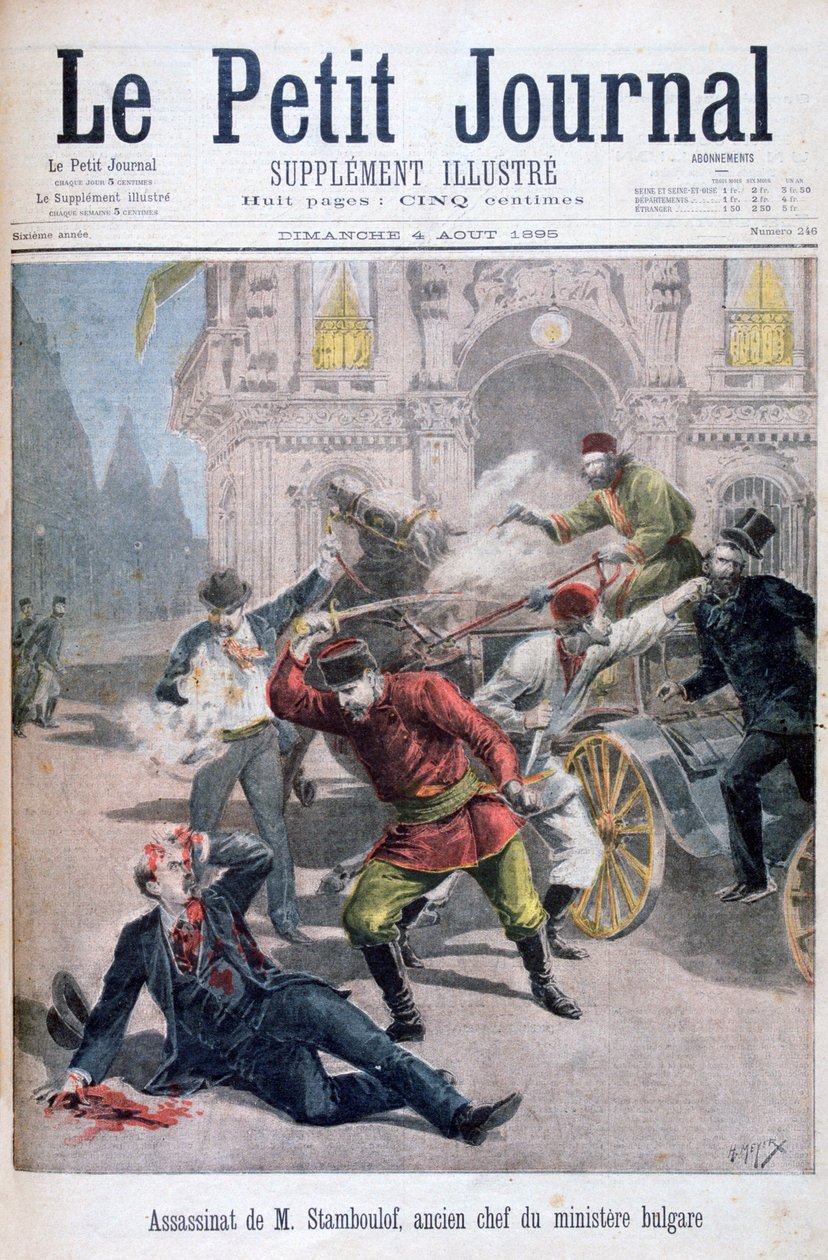 Stefan Stambolovin salamurha, Sofia, Bulgaria, 1895 tekijältä Henri Meyer
