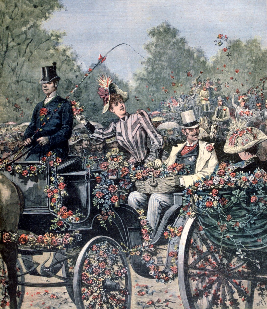 Battle of Flowers -paraati, 1891 tekijältä Henri Meyer