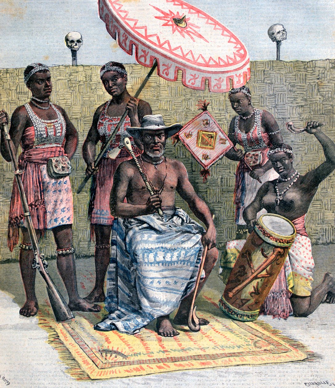 Behanzin, Dahomeyn kuningas, 1892 tekijältä Henri Meyer