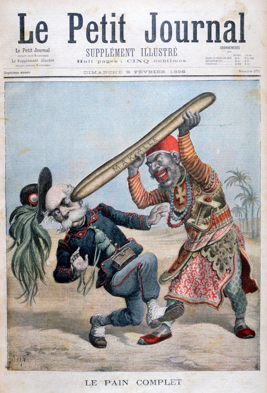 Karikatyyri Francesco Crispi, italialainen poliitikko, 1896 tekijältä Henri Meyer
