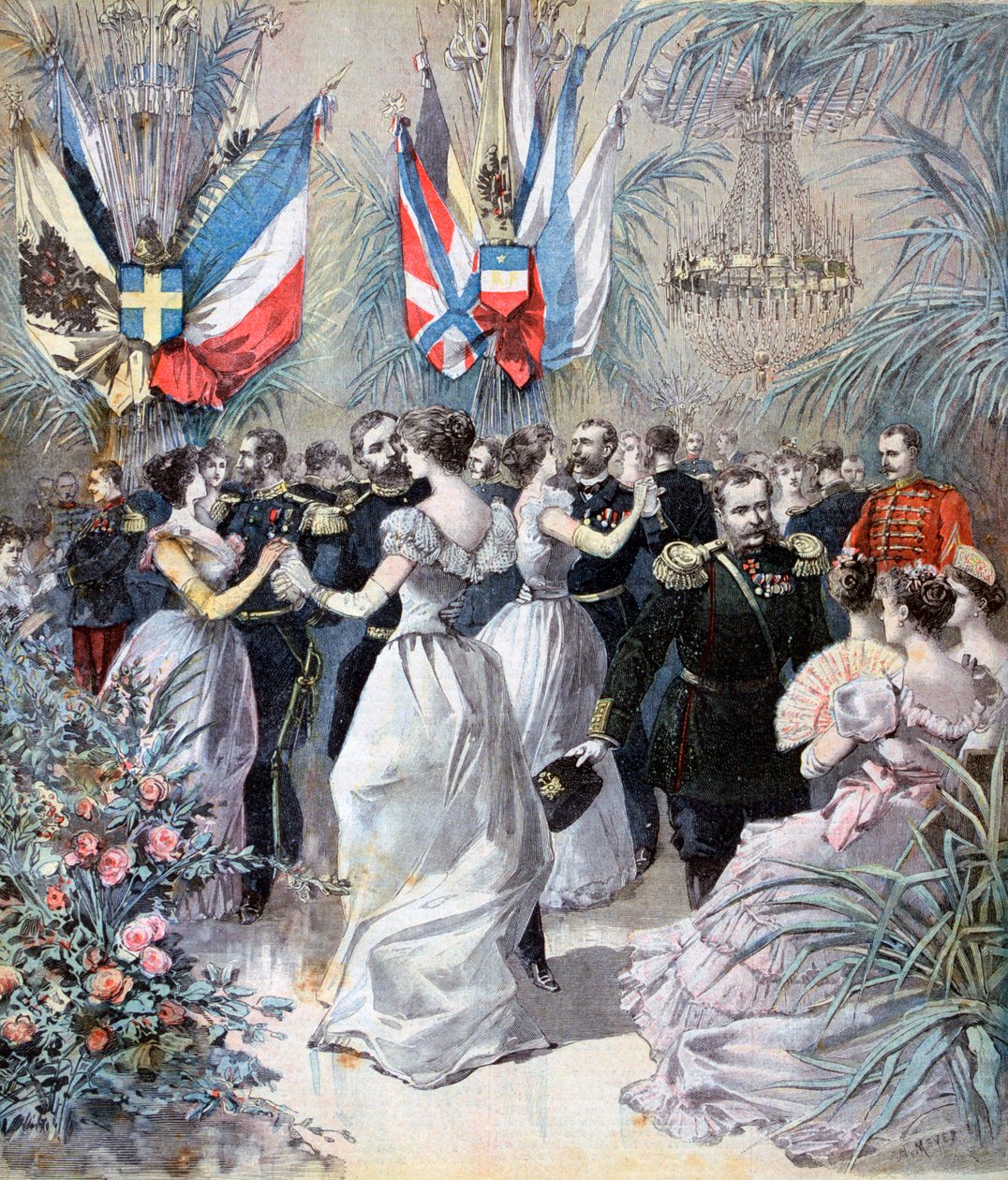 Juhlat Venäjän laivaston vierailun kunniaksi Toulonissa 1893 tekijältä Henri Meyer