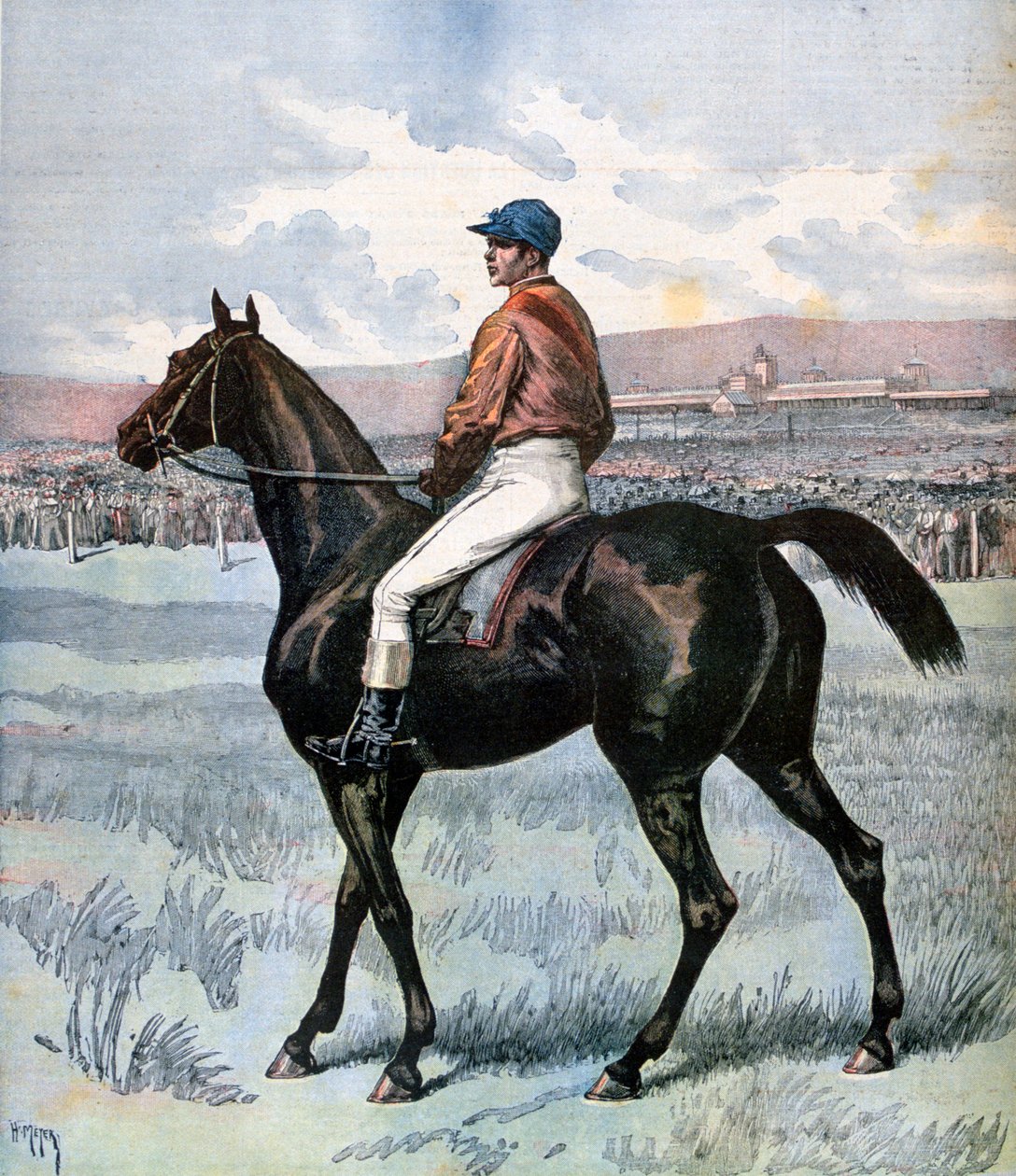 Clamart, Grand Prix de Paris -voittaja, jonka omistaa Edmond Blanc, 1892 tekijältä Henri Meyer