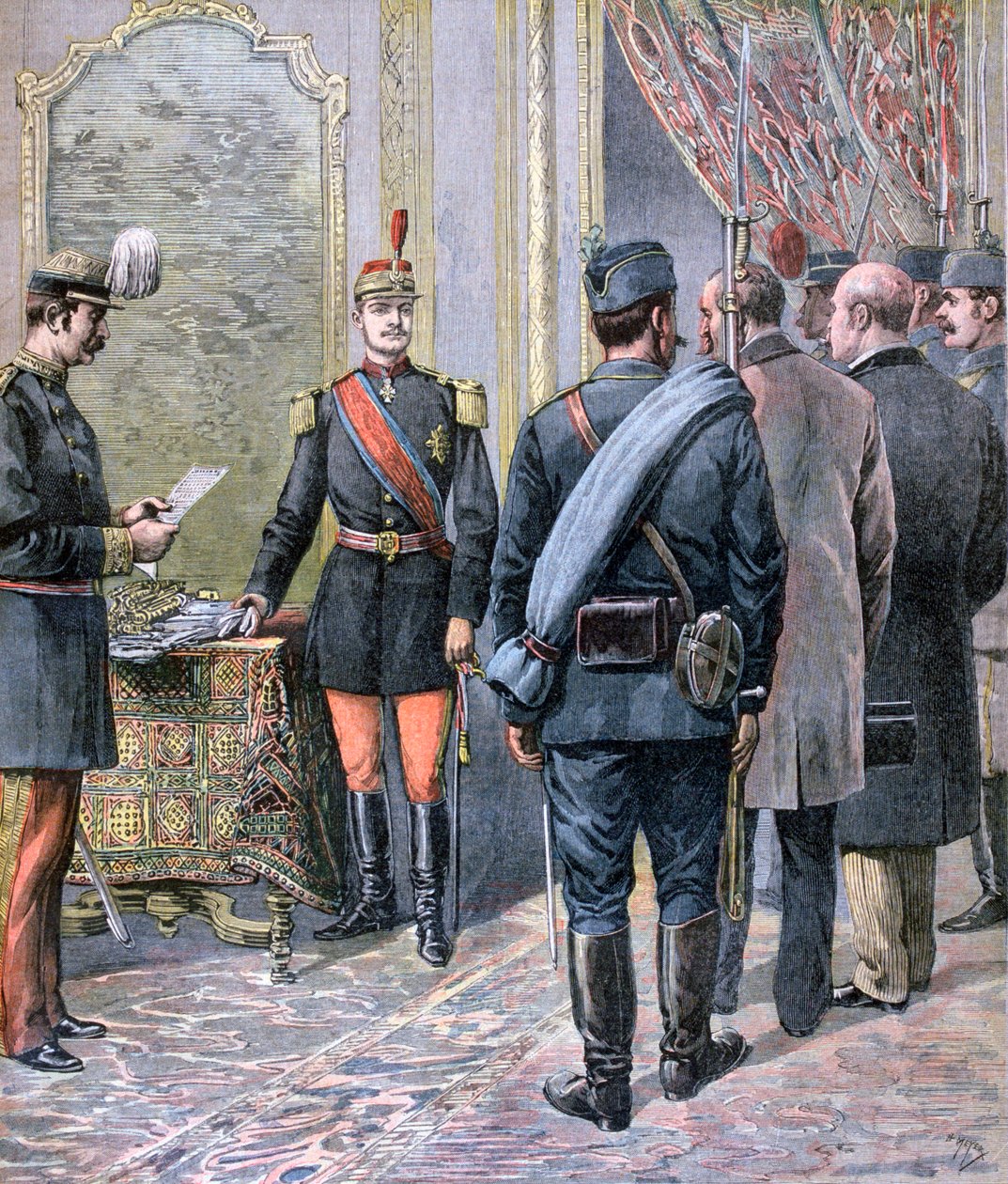 Vallankaappaus Serbiassa, 1893 tekijältä Henri Meyer