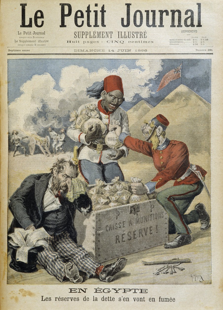Egypti: velkavarannot ovat savussa - "" Le Petite Journal" -lehdessä 14.6.1896 tekijältä Henri Meyer