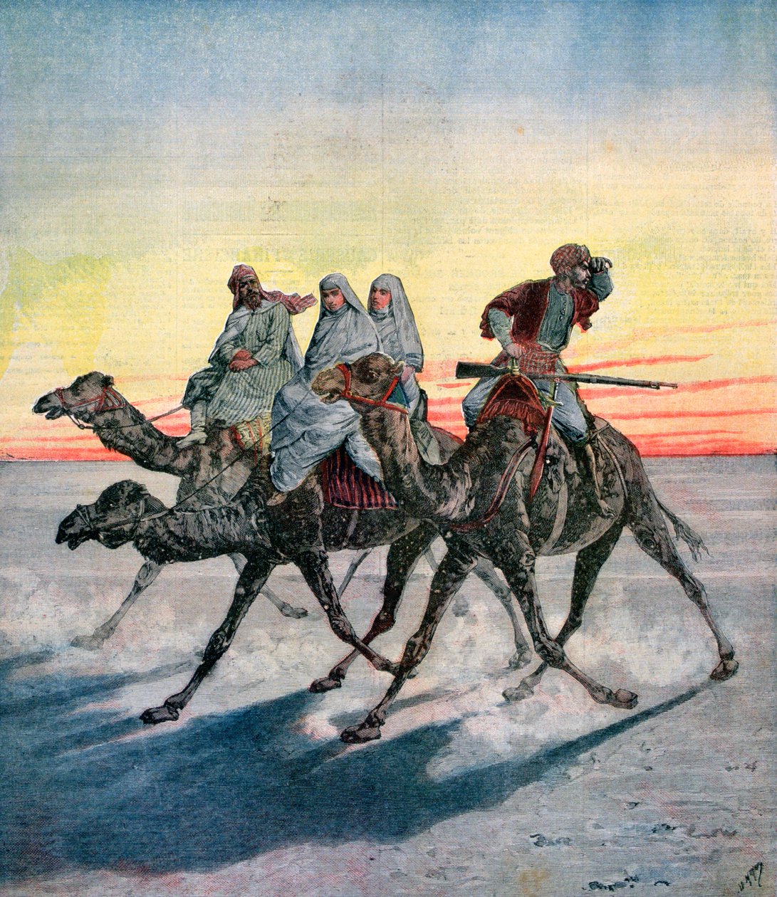 Mahdin vankien pako, Khartoum, Sudan, 1892 tekijältä Henri Meyer