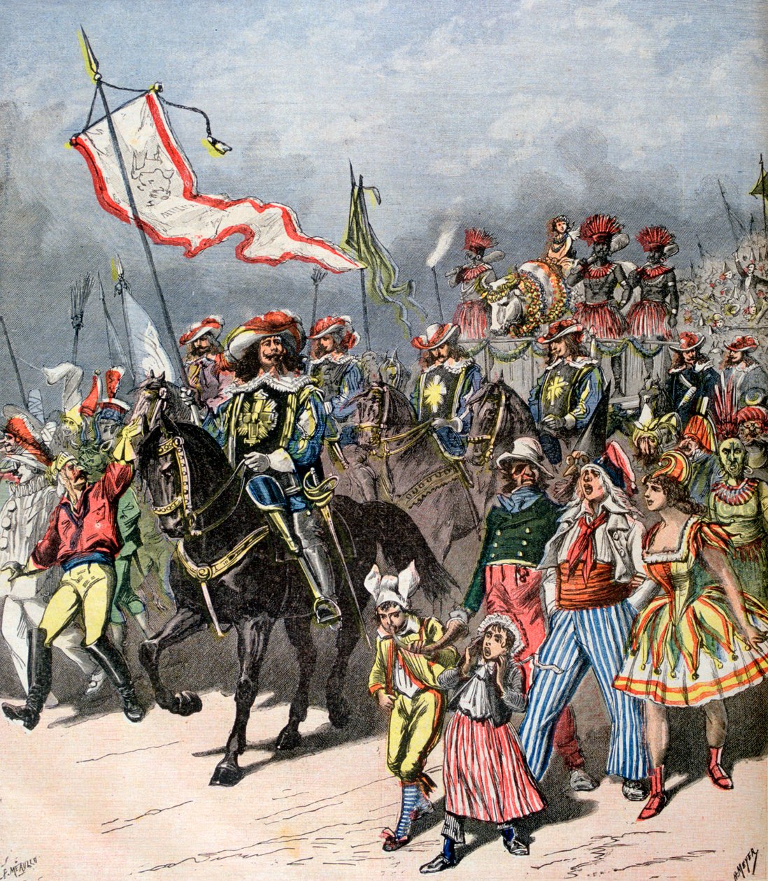 Ranskalainen lihotun härän karnevaali, entisinä aikoina, 1891 tekijältä Henri Meyer