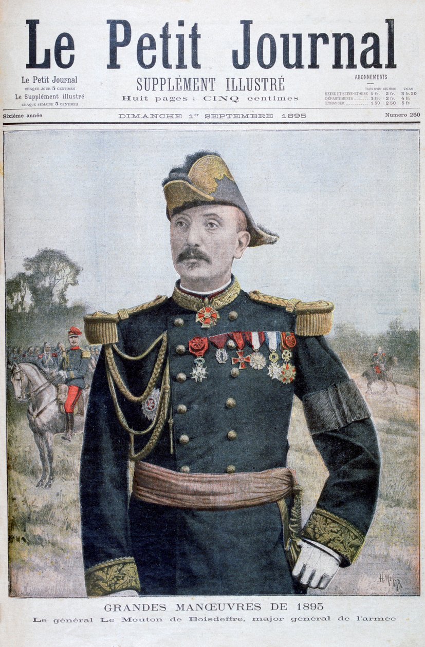 Kenraali Raoul le Mouton de Boisdeffre, ranskalainen sotilas, 1895 tekijältä Henri Meyer