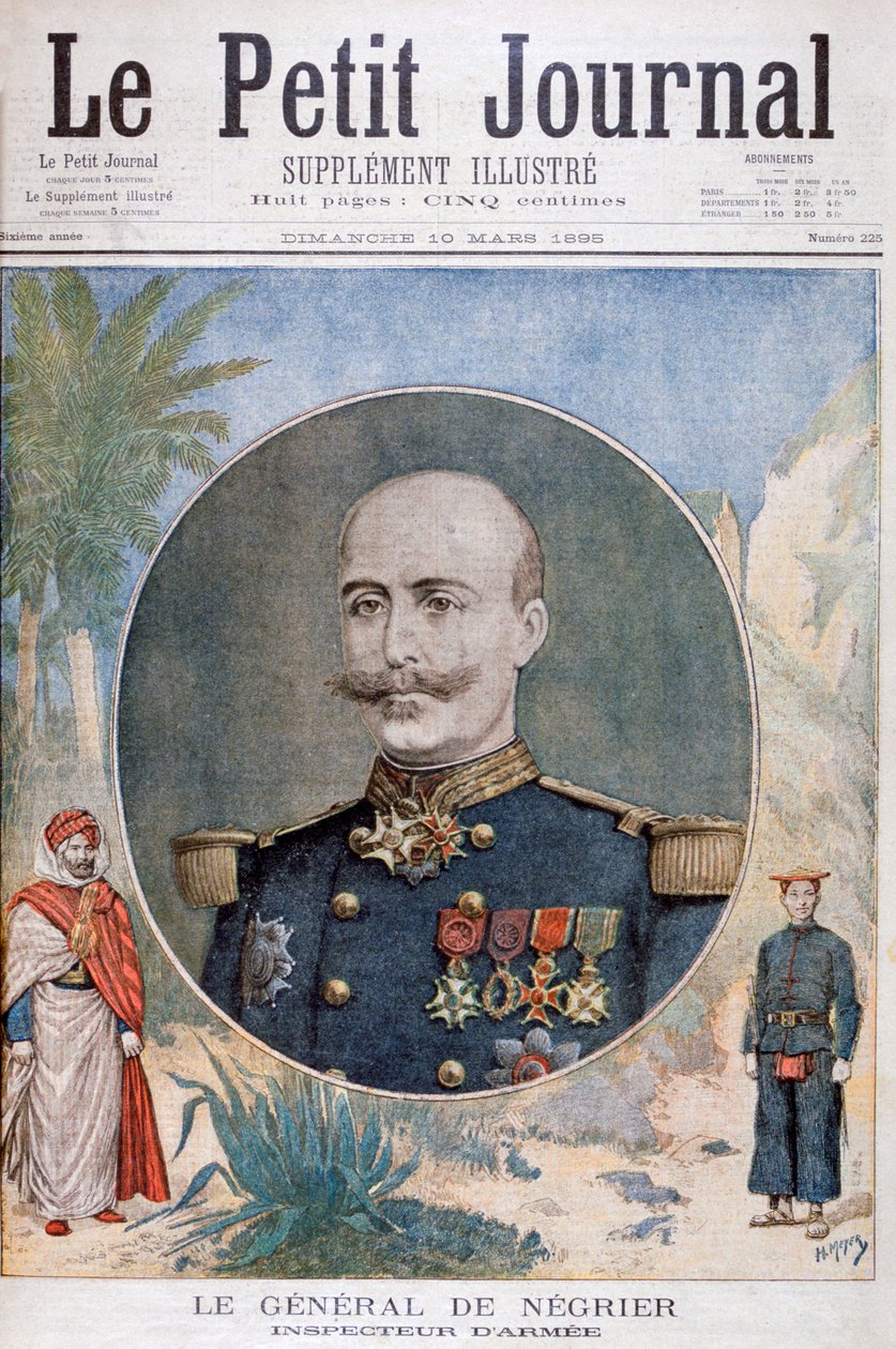 Kenraali de Négrier, Ranskan armeijan kenraalitarkastaja, 1895 tekijältä Henri Meyer