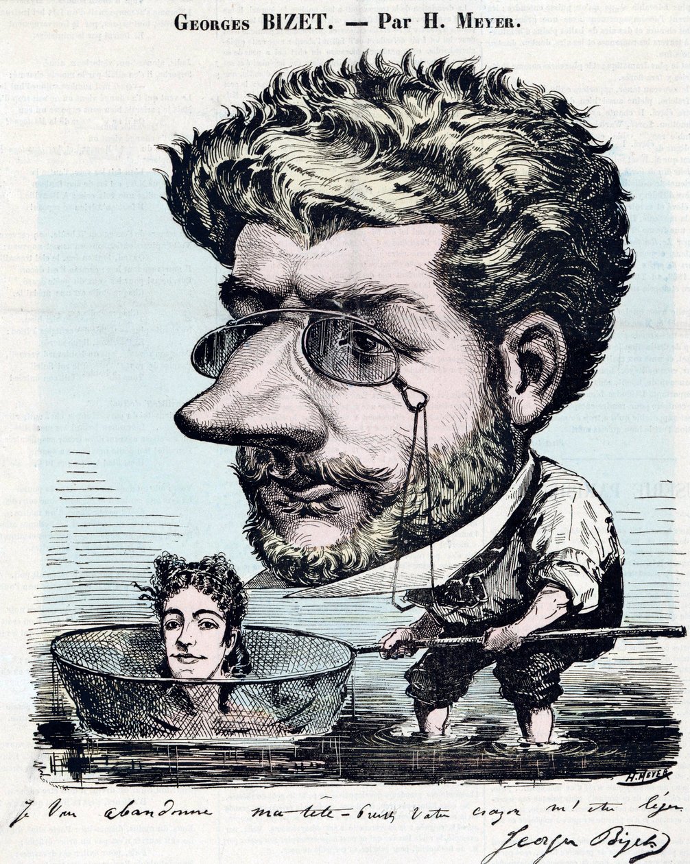 Georges Bizet (1838-1875), ranskalainen säveltäjä - Karikatyyri, Bizet