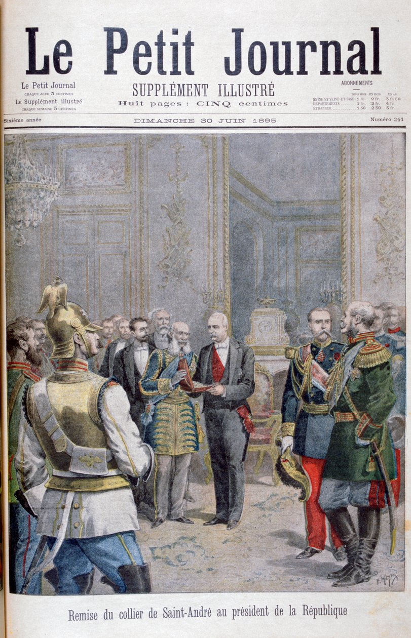 Colier de Saint Andrén luovutus tasavallan presidentille, 1895 tekijältä Henri Meyer