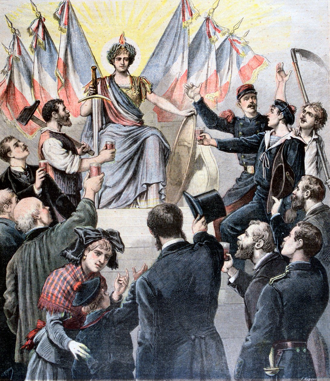 Hyvää uutta vuotta Ranska!, 1891 tekijältä Henri Meyer
