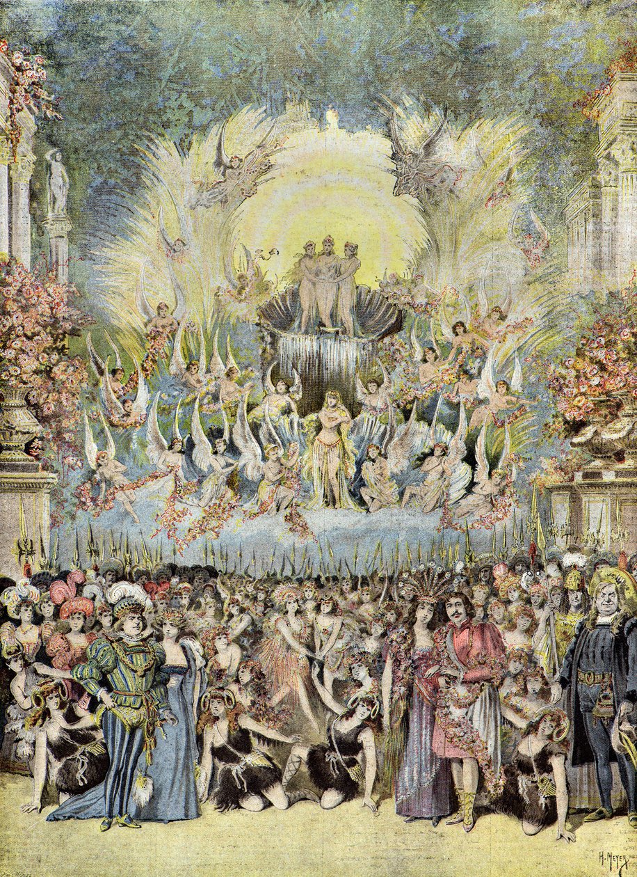 Pariisin gaite-teatterin seurue,1895 (Kuvituskuva) tekijältä Henri Meyer