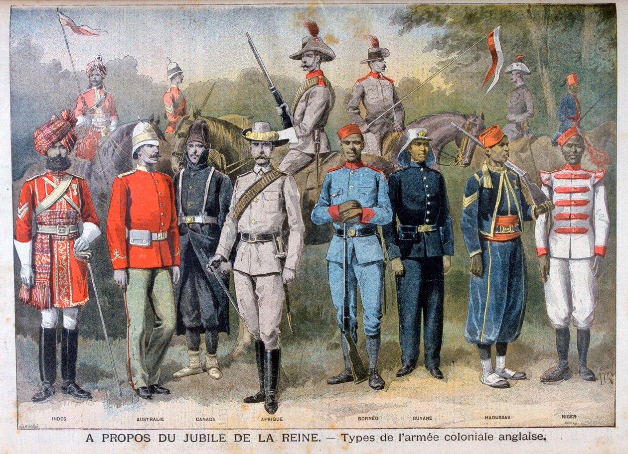 Britannian siirtomaa-armeijan sotilasunivormut, 1897 tekijältä Henri Meyer