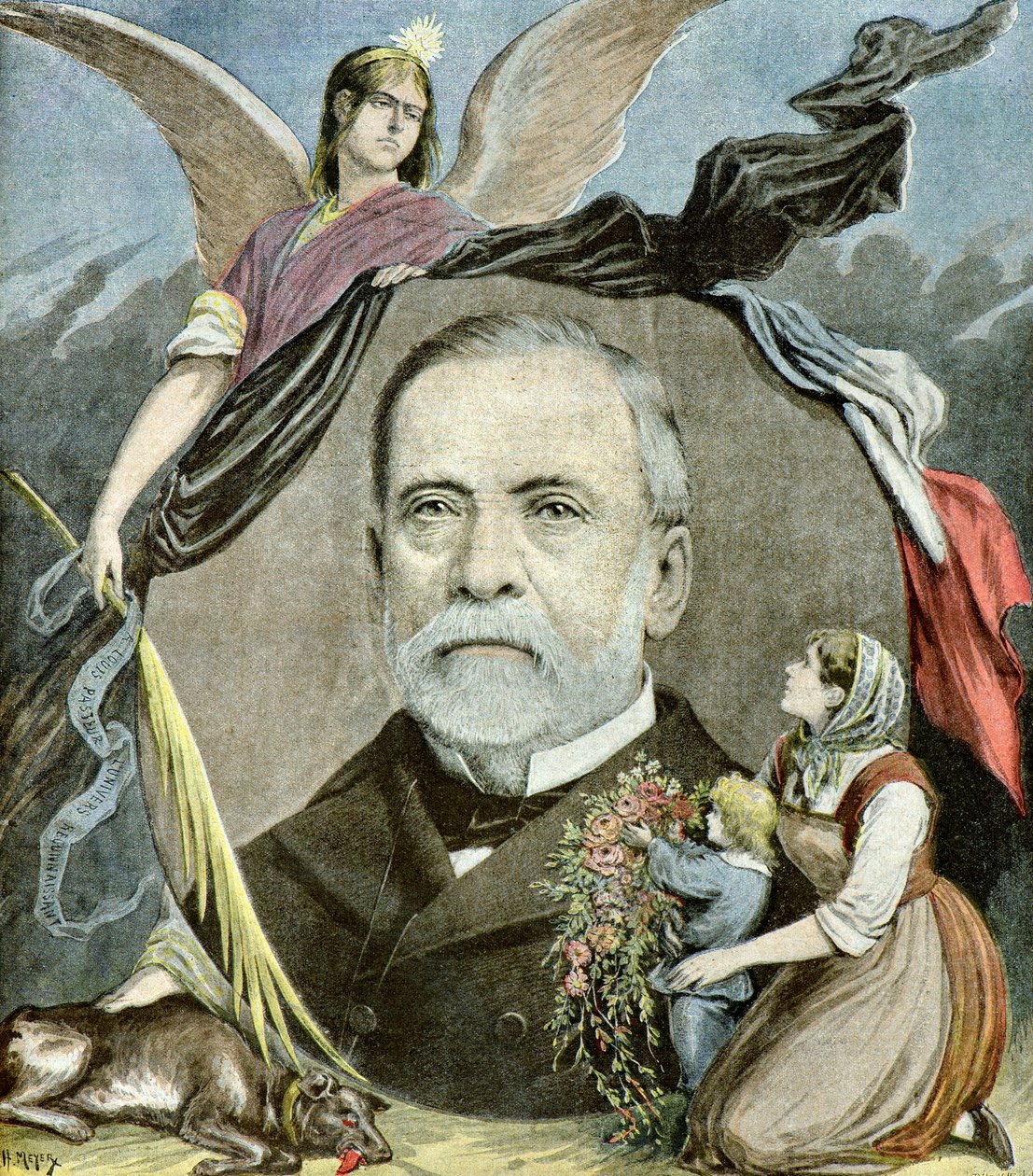 Louis Pasteurin muotokuva,1895 (kuvitus) tekijältä Henri Meyer