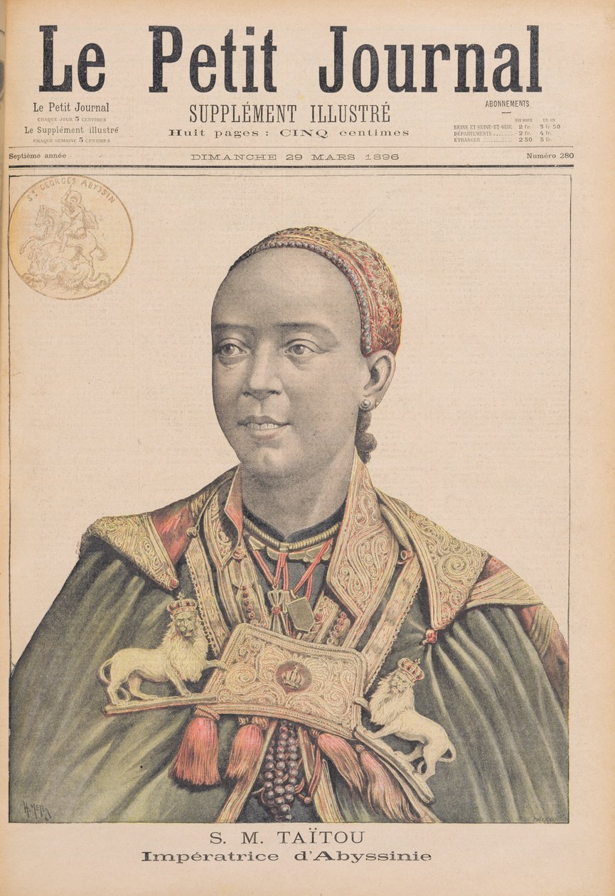 Muotokuva Taytu Betulista (n. 1851-1918) Etiopian keisarinna, 