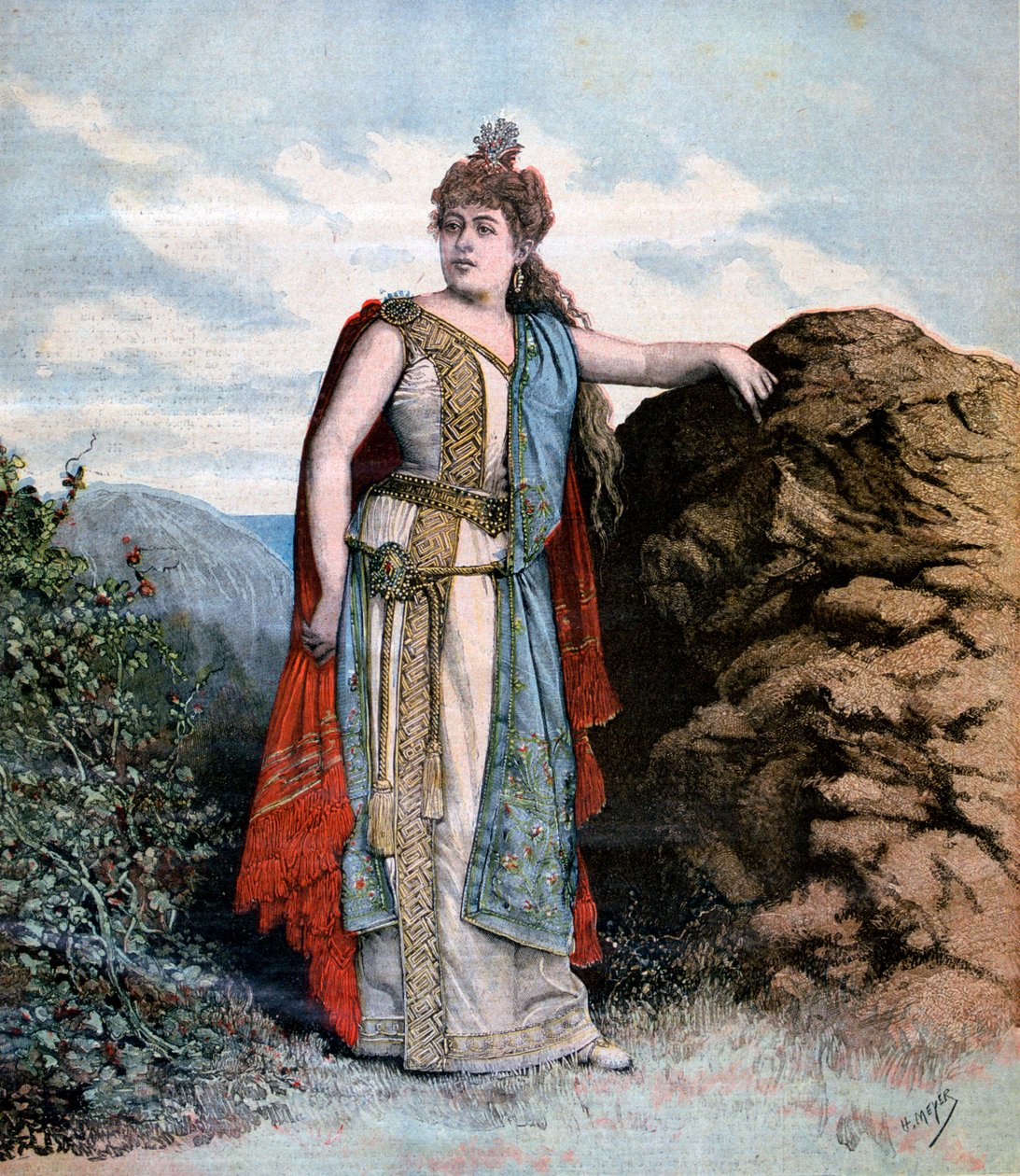 Renee Richard oopperassa Sapho, 1893 tekijältä Henri Meyer