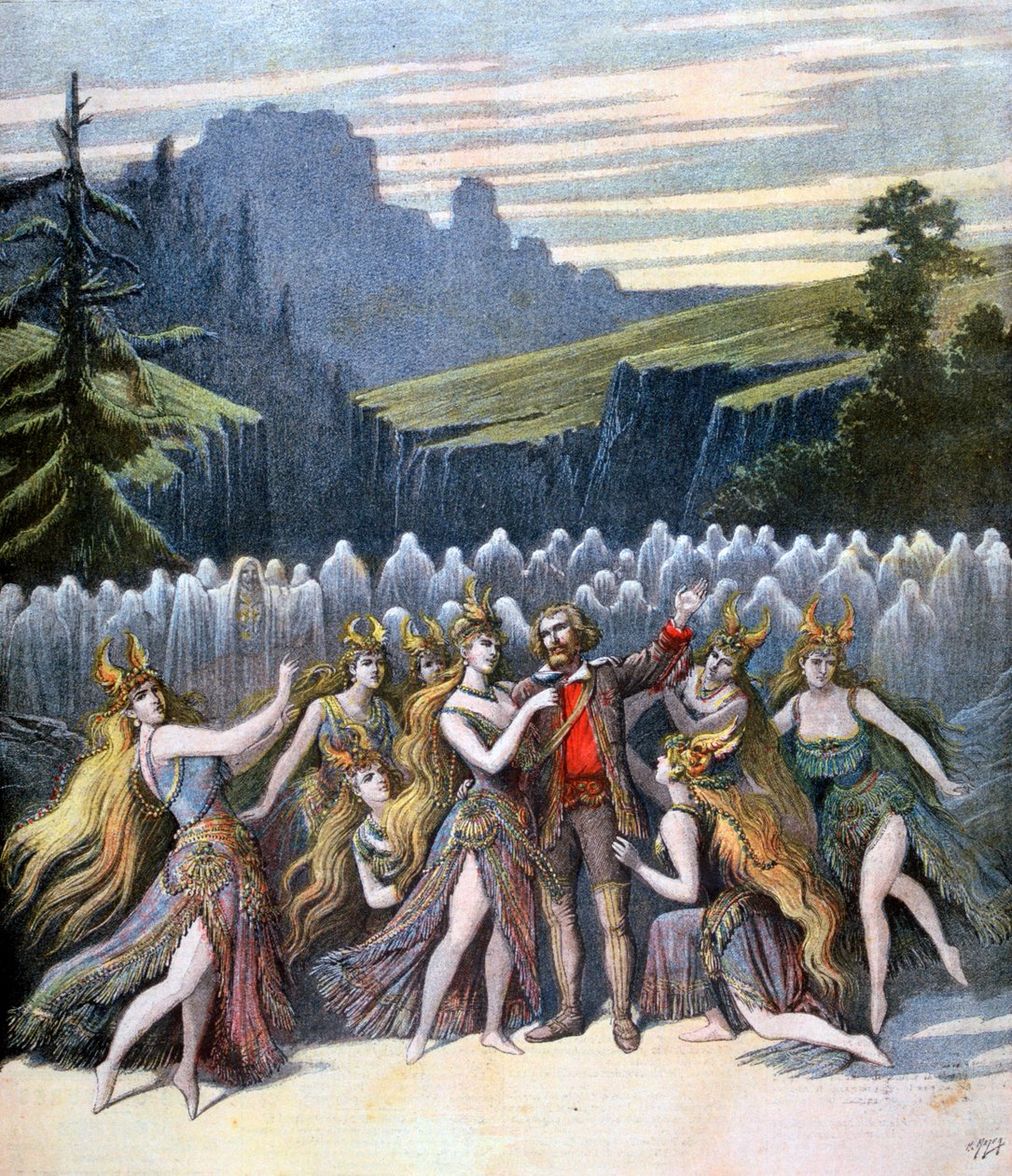 Lepää rauhassa, esitys Théâtre de la Gaîtéssa, 1894 tekijältä Henri Meyer