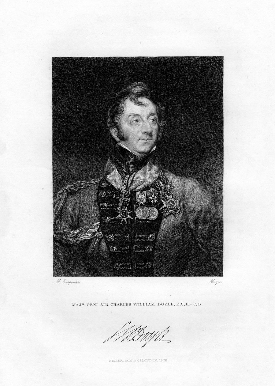 Sir Charles William Doyle, brittiläinen kenraali, 1829 tekijältä Henri Meyer