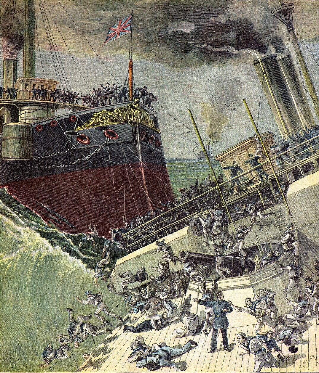 Englantilainen alus HMS Camperdown tekijältä Henri Meyer