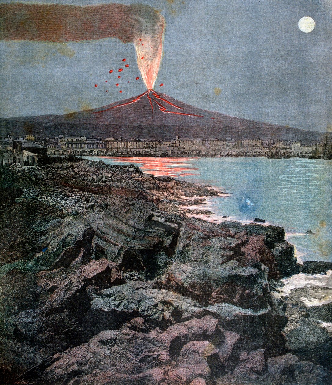 Etnan purkaus, Sisilia, 1892 tekijältä Henri Meyer
