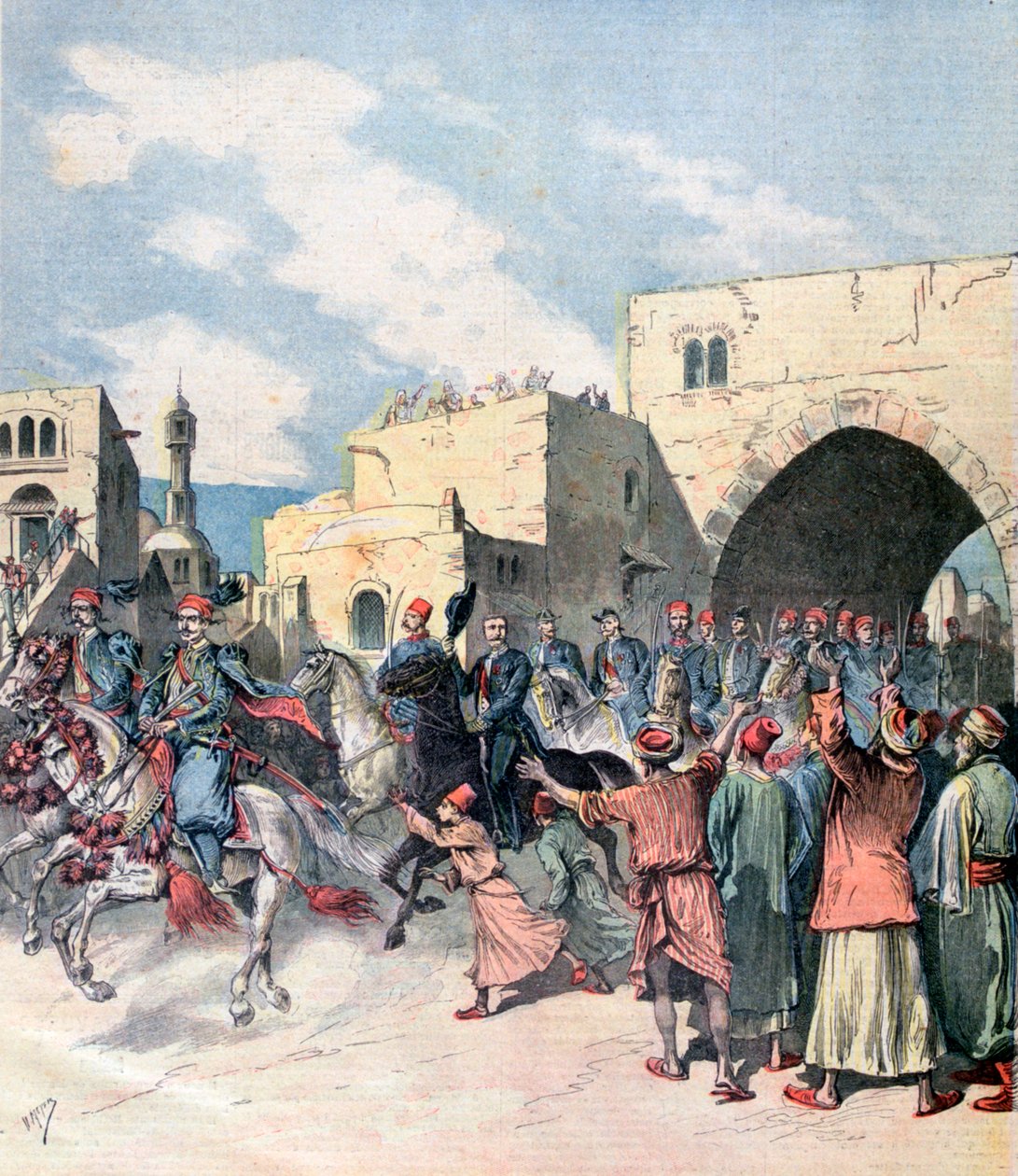 Ranskan konsuli saapuu Betlehemiin joulujuhlissa vuonna 1892 tekijältä Henri Meyer