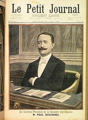 Uusi edustajainhuoneen puheenjohtaja, Paul Deschanel (1855-1922) Le Petit Journalista, 26. kesäkuuta 1898 tekijältä Henri Meyer