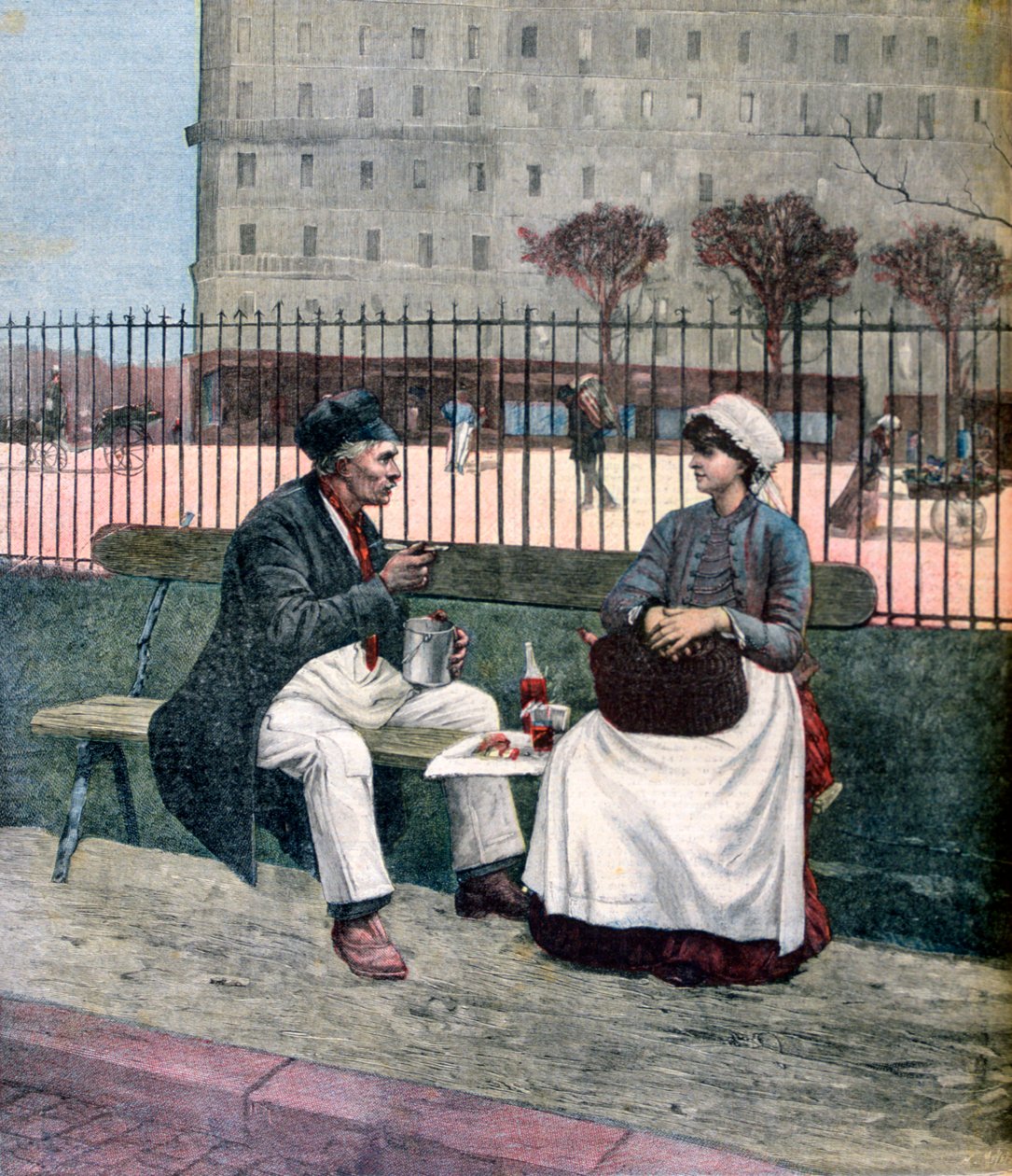 Työläisten lounas, 1891 tekijältä Henri Meyer