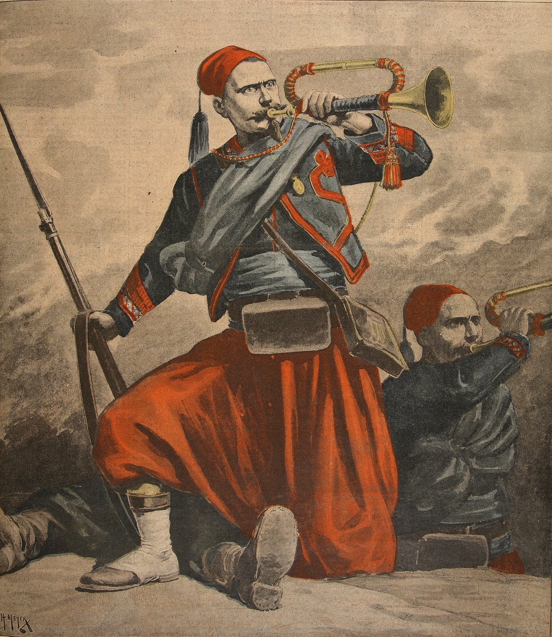 Malakoffin bugles, kuvitus "Le Petit Journal: Supplement illustre" -julkaisusta, 27. maaliskuuta 1898 tekijältä Henri Meyer