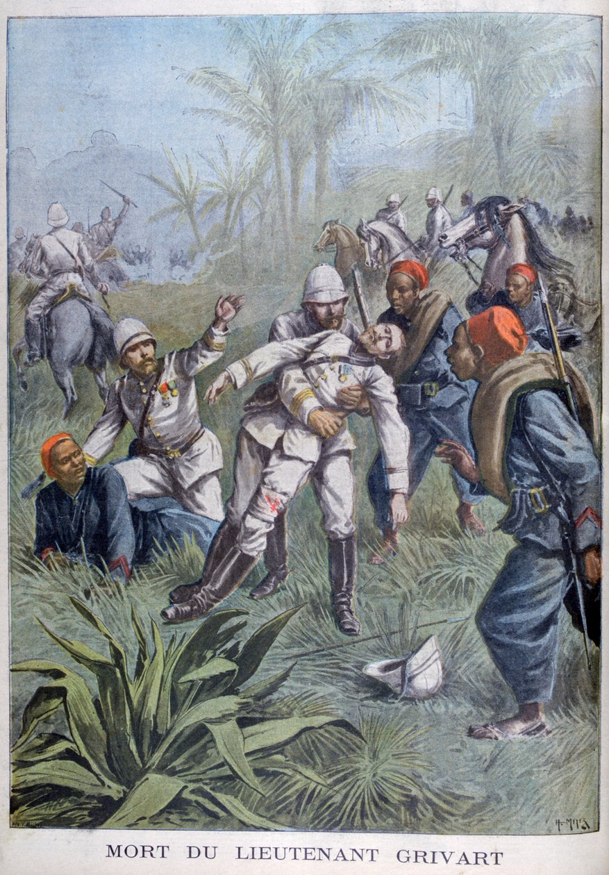 Luutnantti Grivartin kuolema, Niger, 1899 tekijältä Henri Meyer