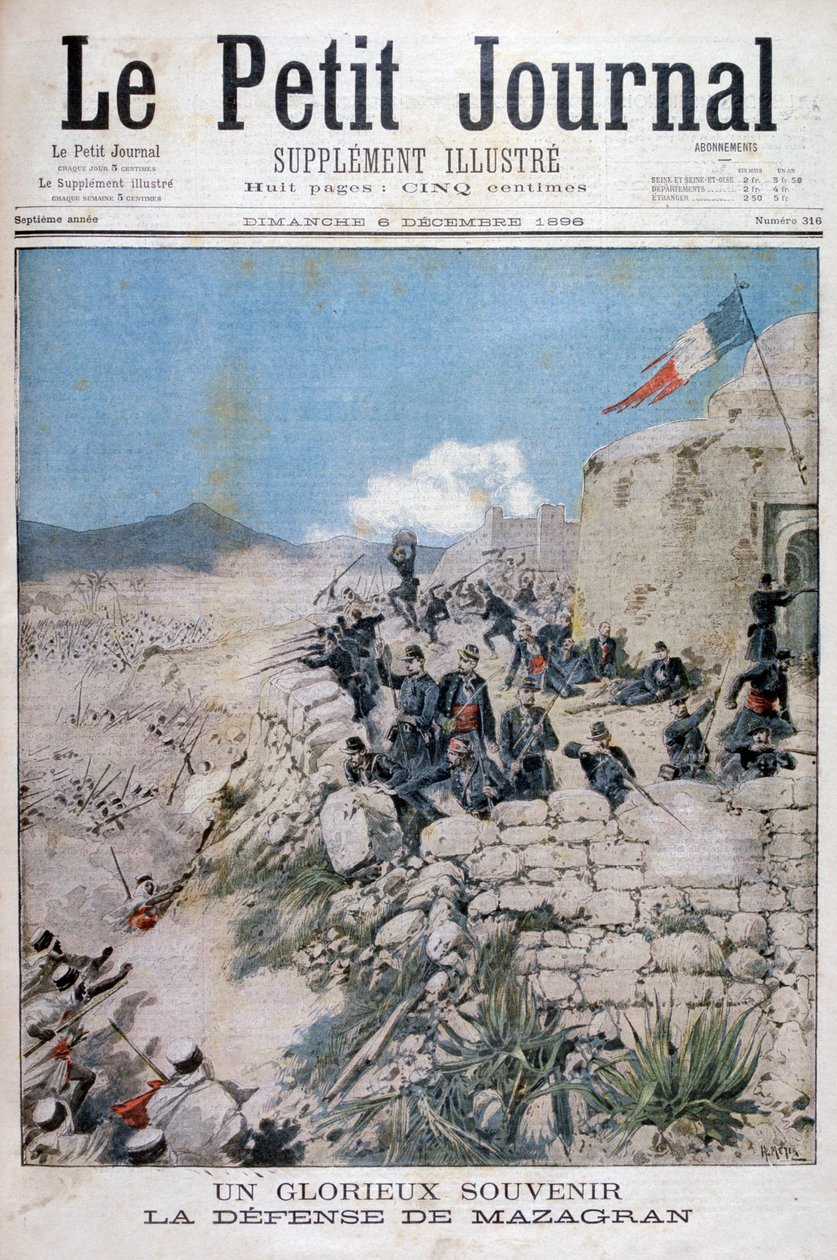 Mazagranin puolustus, Algeria, 1896 tekijältä Henri Meyer