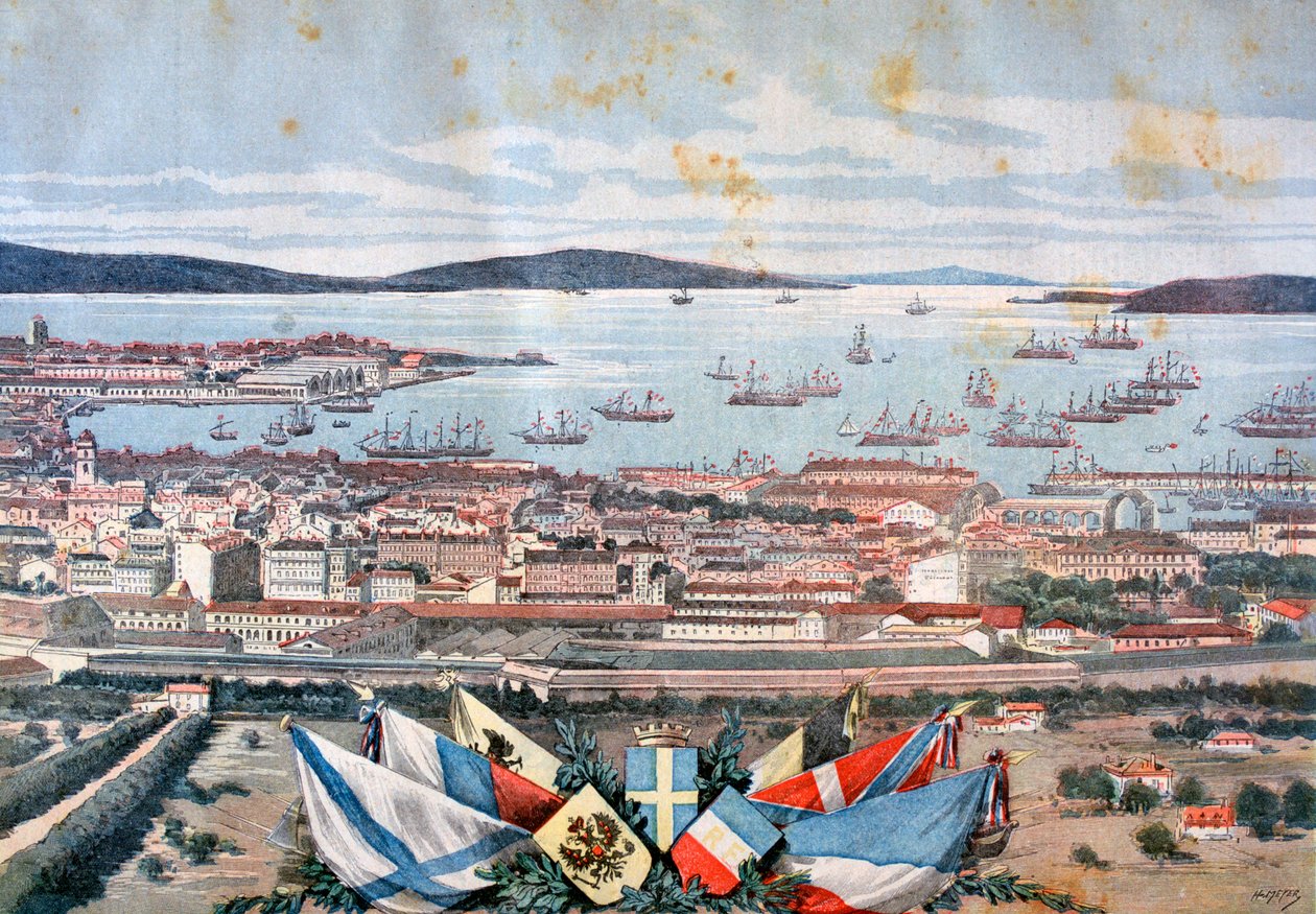 Toulonin satama, 1893 tekijältä Henri Meyer