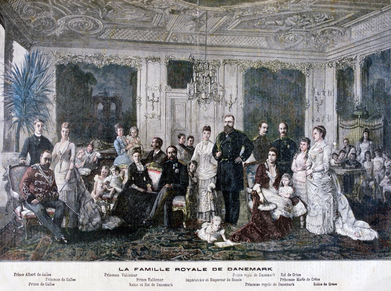 Tanskan kuninkaallinen perhe, 1891 tekijältä Henri Meyer