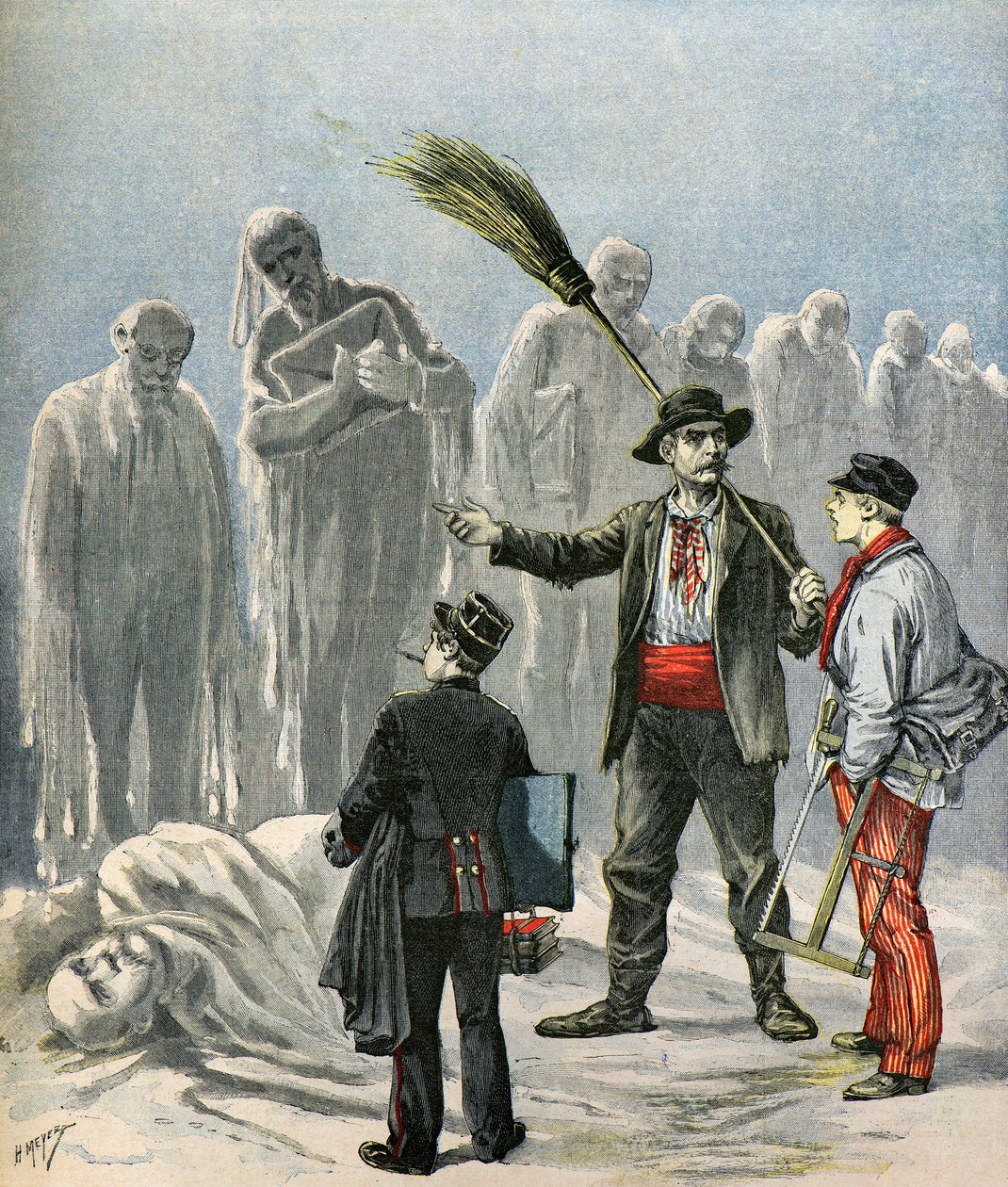 karikatyyri ranskalaisista poliitikoista tekijältä Henri Meyer