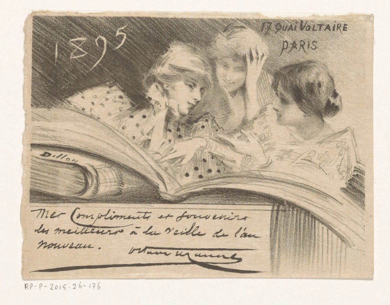 Octave Uzannen uudenvuodentoivotus vuodelle 1895 tekijältä Henri Patrice Dillon