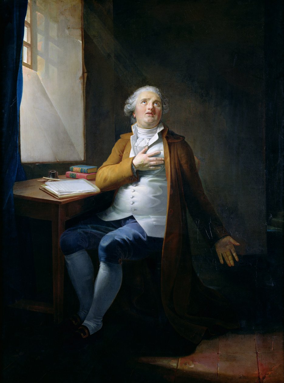 Ludvig XVI (1754-93) temppelissä, n. 1795 (öljy kankaalle) tekijältä Henri Pierre Danloux
