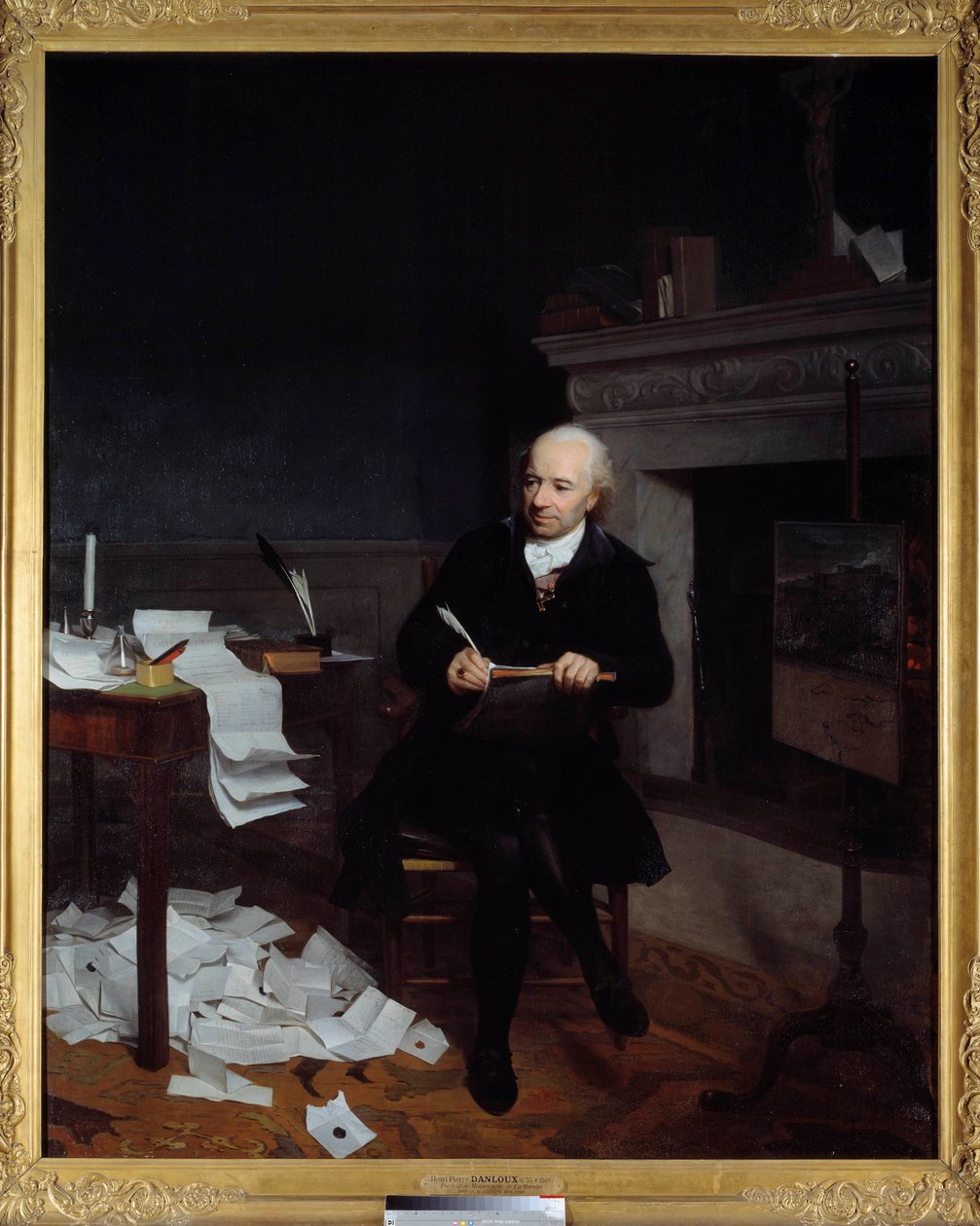 Täyspitkä muotokuva Jean Francois de la Marchesta (1729-1805), Leonin piispa Henri-Pierre Danloux