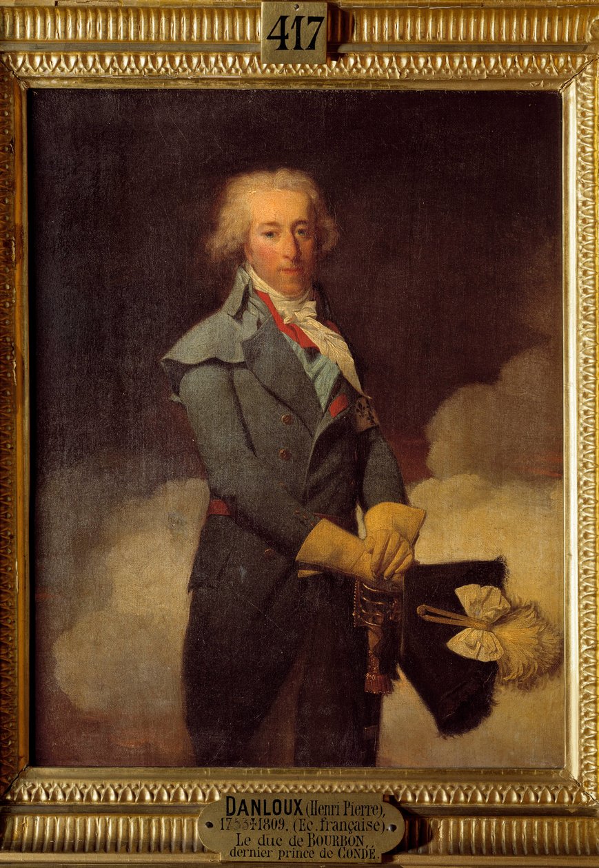 Muotokuva Louis Henri Joseph de Bourbonista (1756 - 1830), yhdeksäs ja viimeinen Conden prinssi. Henri Pierre Danloux