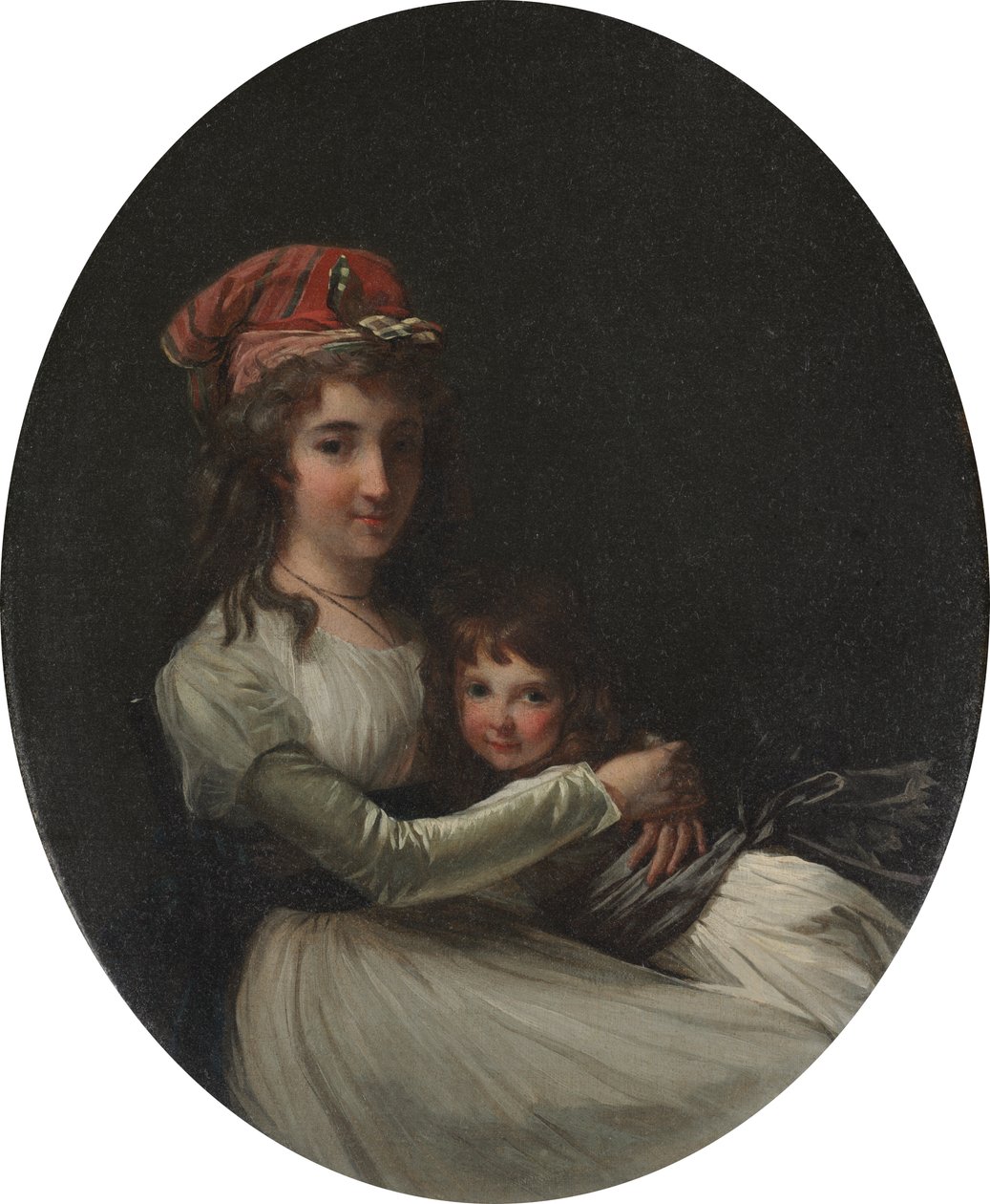 Muotokuva äidistä ja tyttärestä, noin 1794-95 (öljy kankaalle). tekijältä Henri Pierre Danloux