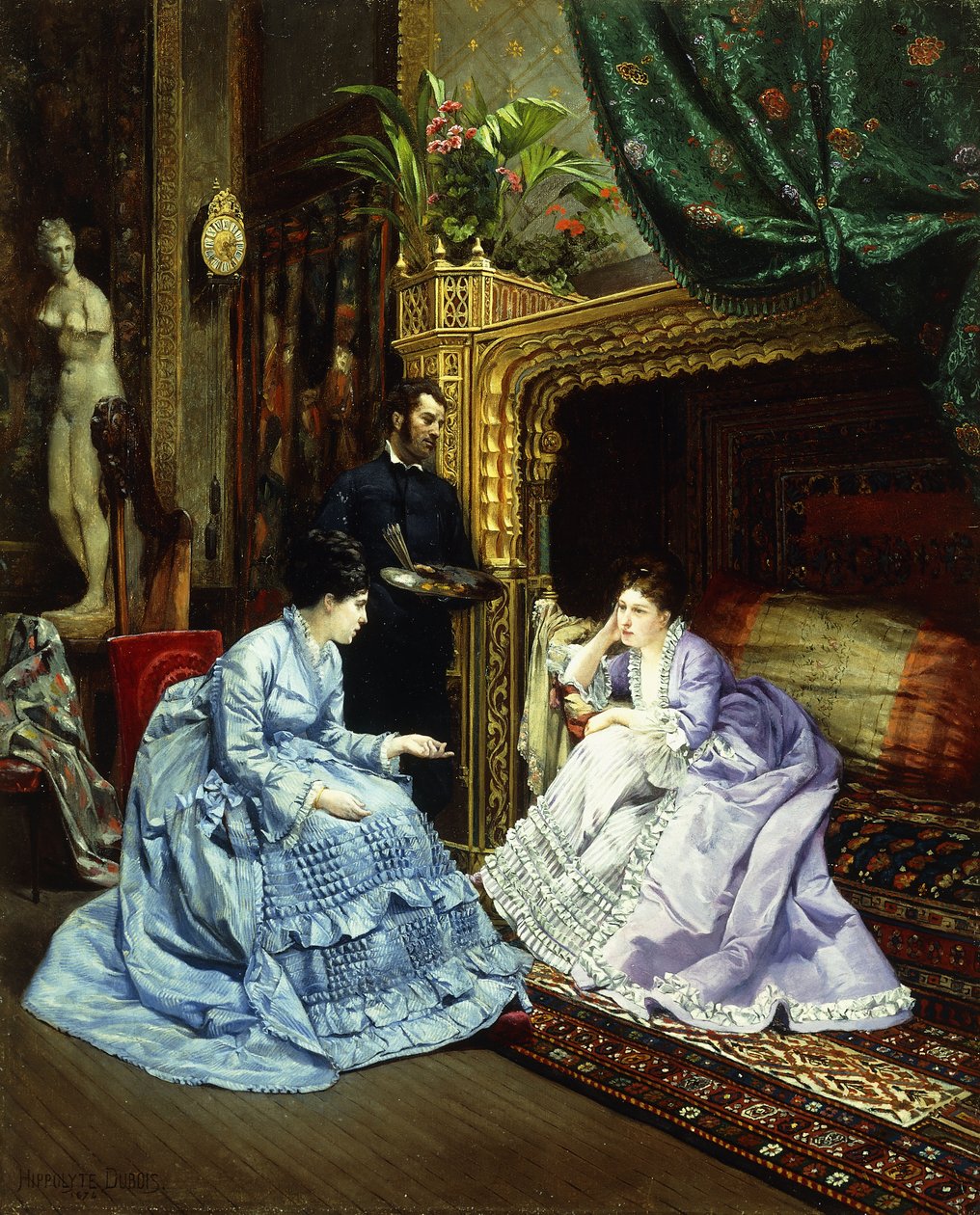 Taiteilijan studio, 1874 tekijältä Henri Pierre Hippolyte Dubois